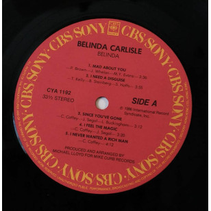 Belinda Carlisle ‎- Belinda 1986  Hong Kong Version Vinyl LP ***READY TO SHIP from Hong Kong***